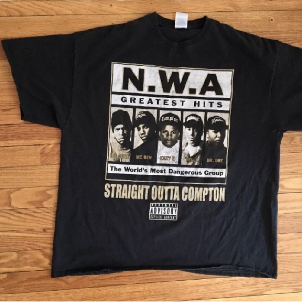 VTG 90s Y2K NWA Greatest Hits 2XL Rap Tee Ice Cube Eazy E Dr. Dre MC Ren Yella